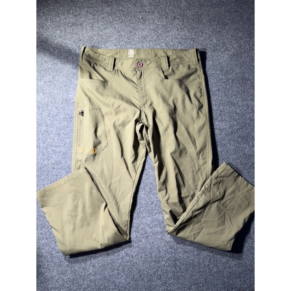 Cabelas 32 Bridge Mens 36 Hiking Pants Olive Green Roll Up Cargo M25PT150 SFE